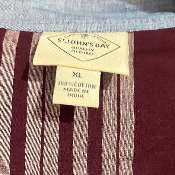 St. John’s Bay Red Flannel Button Down - Picture 2 of 2